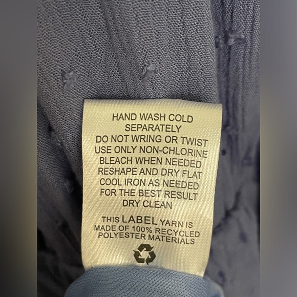 Lucky Brand Embroidered Boho Dress NWT XL Swiss Dot Blue with Tassels - Picture 8 of 11